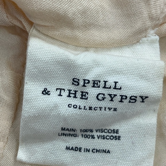 Spell & The Gypsy Floral Boho Maxi Skirt XS Elastic Waist Lined Viscose✨ - Picture 9 of 10